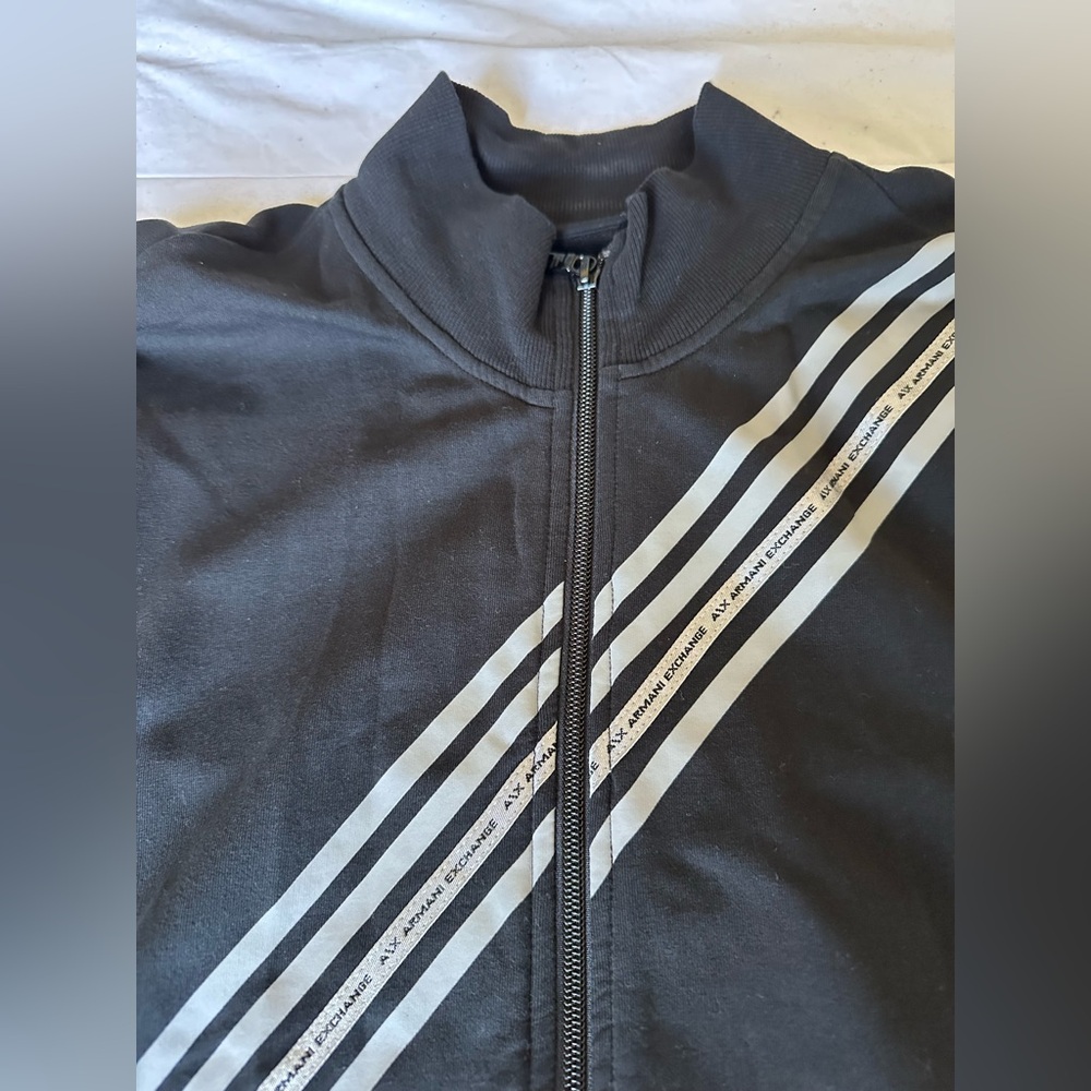 Armani Exchange Track Jacket Black with zipper Size M